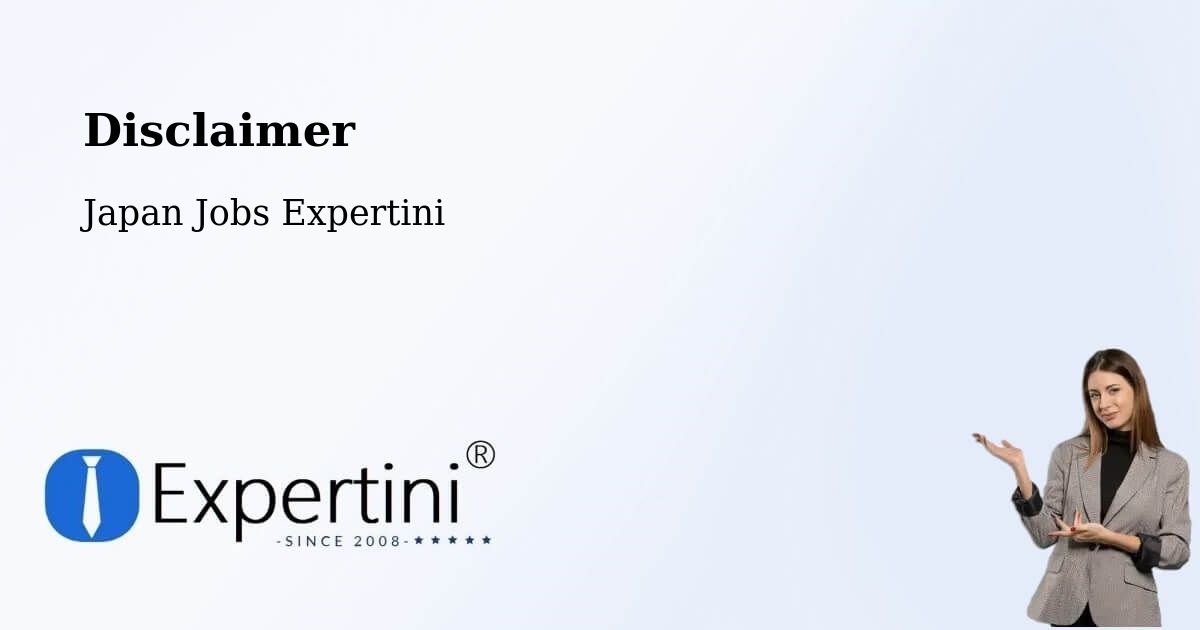 Disclaimer – Kanazawa - Japan Jobs Expertini