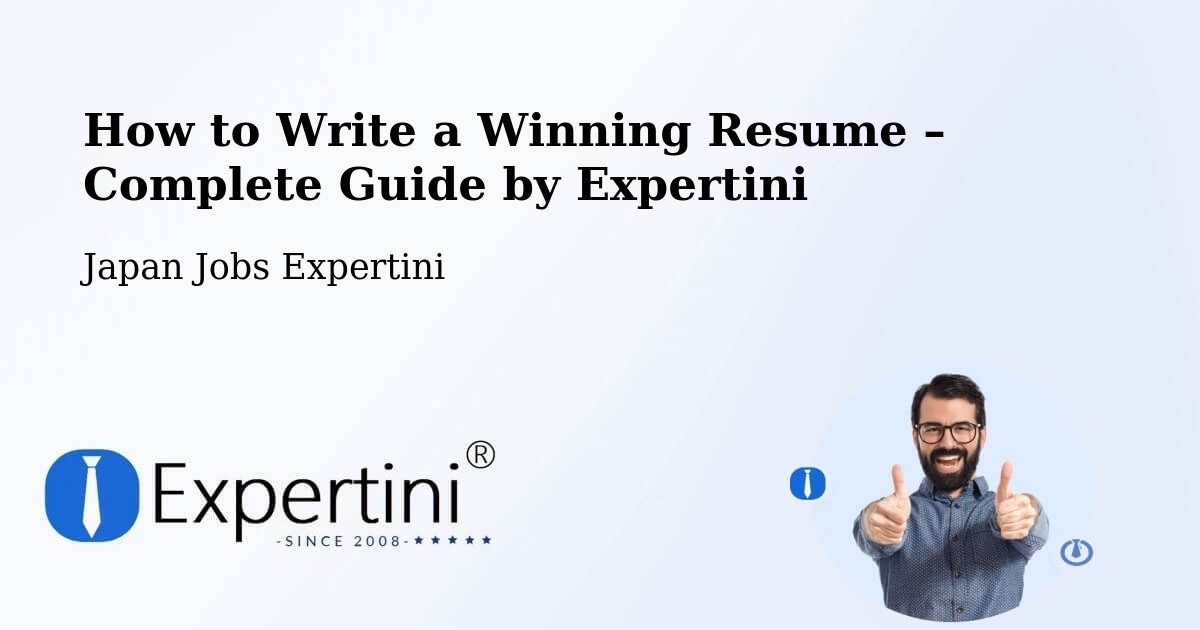 Resume Writing Guide for Job Seekers – Kanazawa - Kanazawa, Japan Jobs Expertini